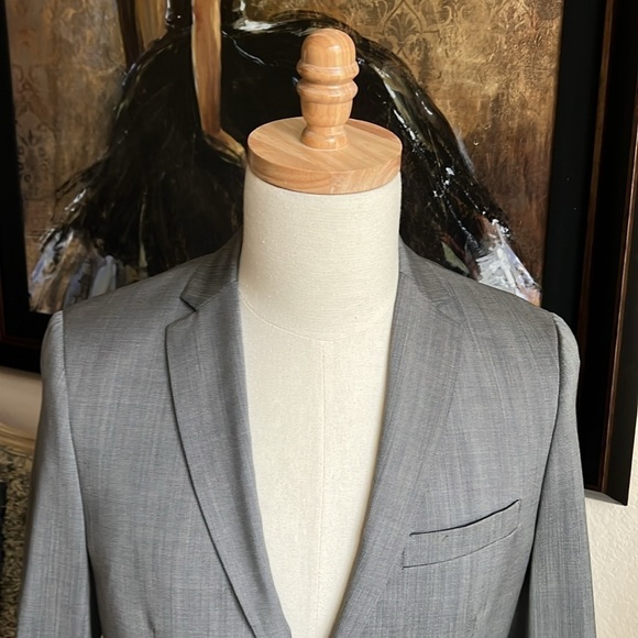 Theory Gray Size 38R 100% Wool Blazer - Picture 2 of 7